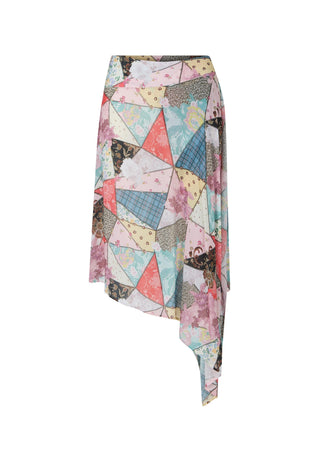 an-asymmetrical-wrap-skirt-featuring-a-colorful-geometric-patchwork-print-with-triangles-and-floral-patterns-in-pink-blue-beige-and-brown-set-against-a-plain-white-background