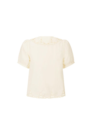 a-cream-colored-short-sleeve-blouse-with-eyelet-lace-trim-at-the-collar-and-hem-displayed-against-a-solid-white-background
