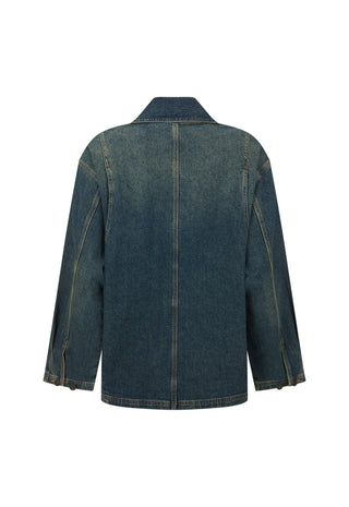 a-dark-blue-denim-jacket-shown-from-the-back-featuring-a-classic-collar-and-a-central-seam-displayed-on-a-clean-white-background