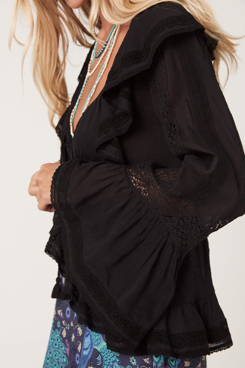 Frill lace blouse online