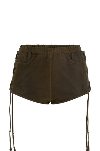 Fontaine Leather Mini Short