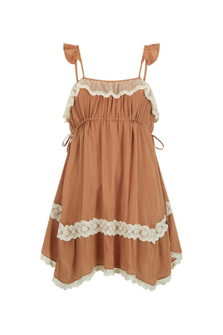 princess peach mini dress Lakeside Halter Mini Dress Peach Size L from Hello Molly