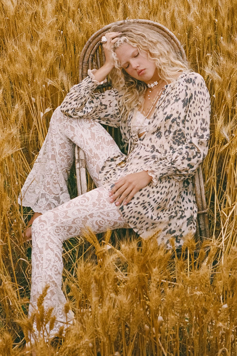 Labyrinth Lace Flare Pants – SPELL - USA