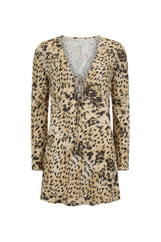 halo bias mini dress leopard Halo Bias Mini Dress Leopard