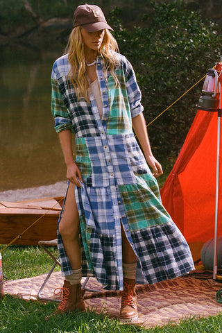 High Tide Flannel Maxi Dress In Pink | By Spell Modern Bohemian Clothing Online | Buy Maxi Dress Online High Tide Flannel Maxi Dress In Pink | By Spell Modern Bohemian Clothing Online | Buy Maxi Dress Online