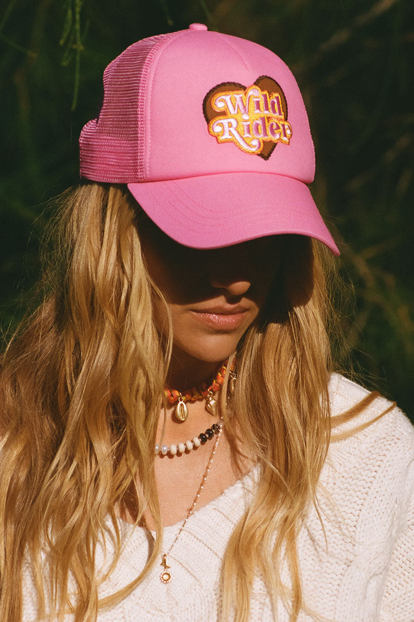 Spell WILD RIDER TRUCKER HAT WILD PLACES - Trucker - Orange – The Ampal Creative main image 3