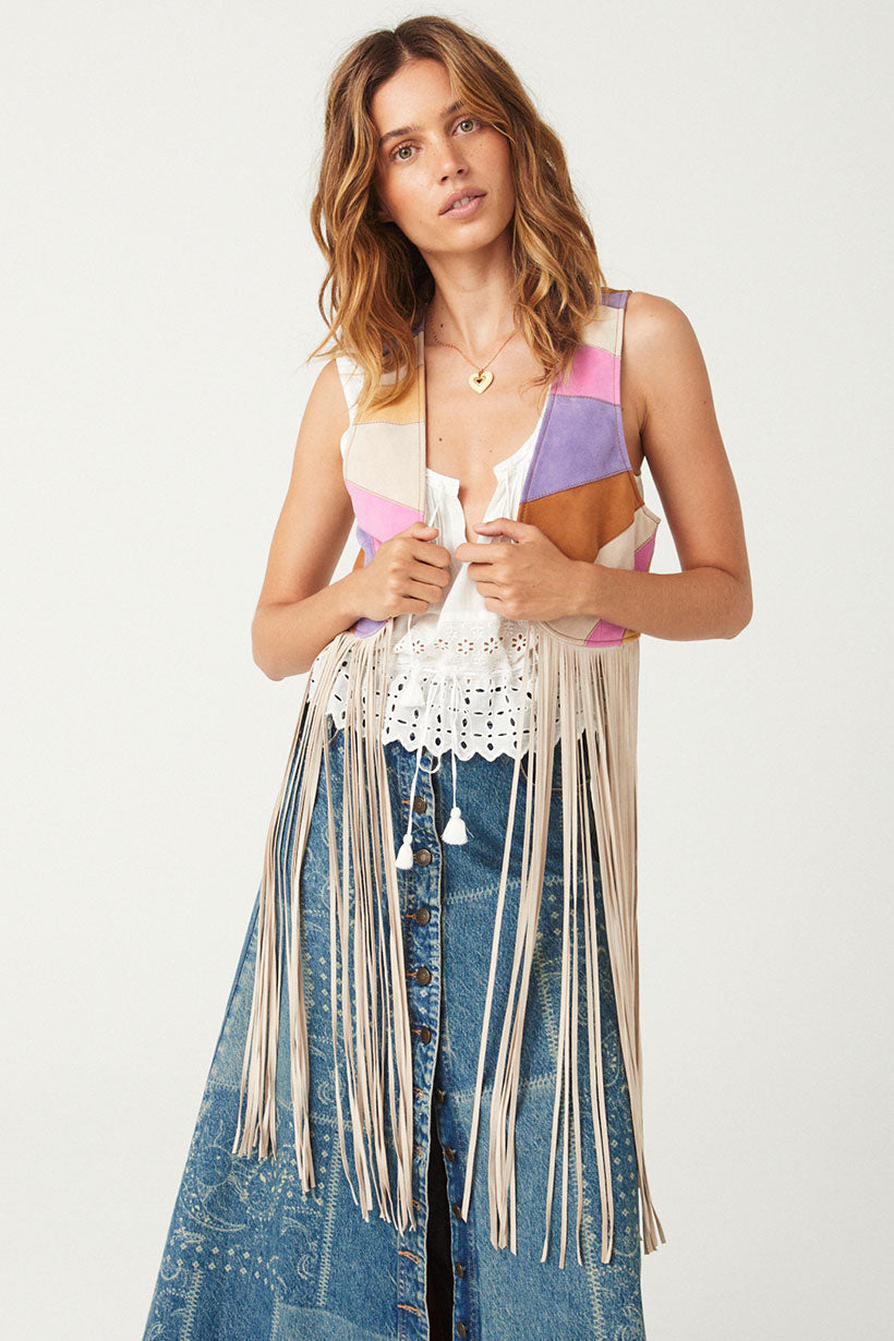 Aquarius Suede Tassel Vest