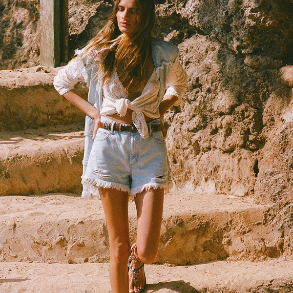 い*や様 Elanque wide denim shorts ワイドデニムハーフ Elanque