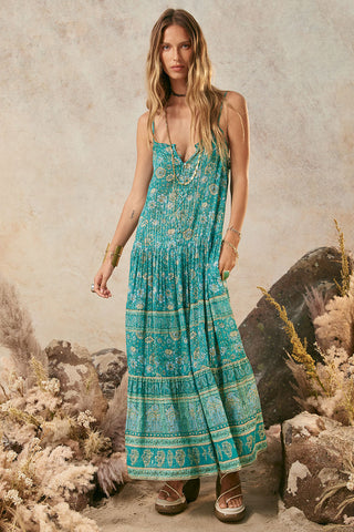 Elysian Strappy Maxi Dress In Multicolor | By Spell Modern Bohemian Clothing Online Elysian Strappy Maxi Dress In Multicolor | By Spell Modern Bohemian Clothing Online