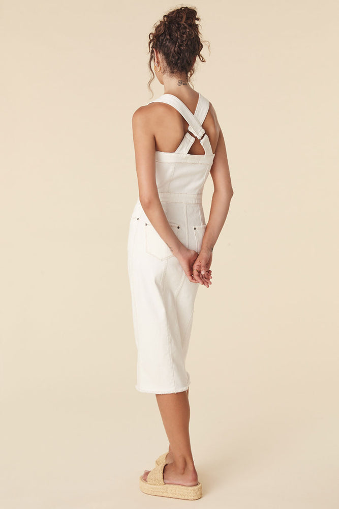 Eve Denim Sweetheart Midi Dress SPELL USA