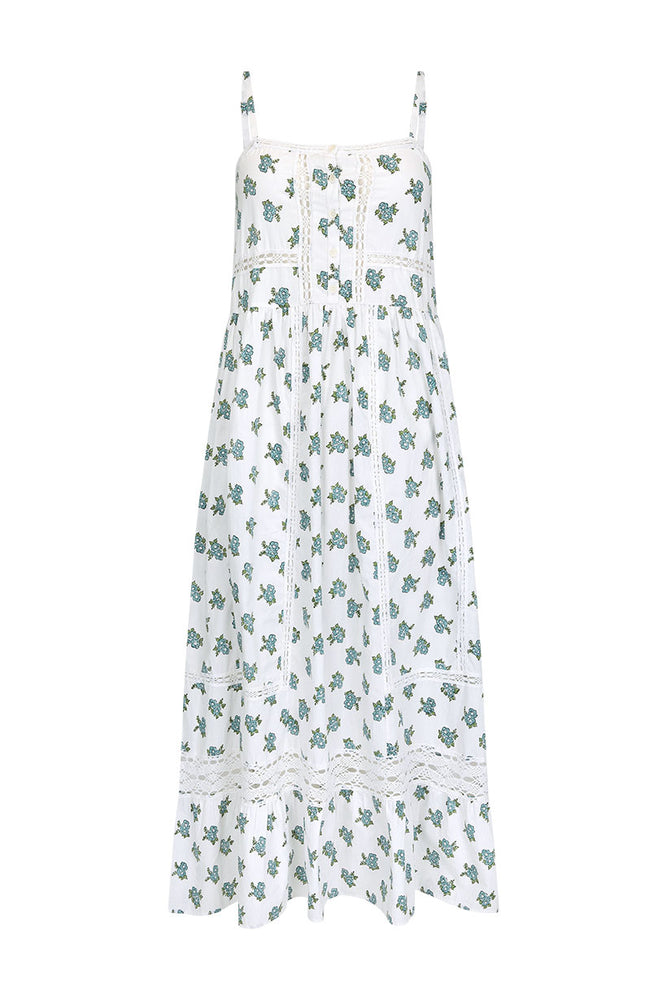 Fable Block Printed Strappy Sundress