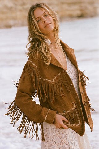 Fearless Heart Suede Fringe Jacket