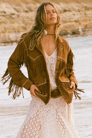Fearless Heart Suede Fringe Jacket