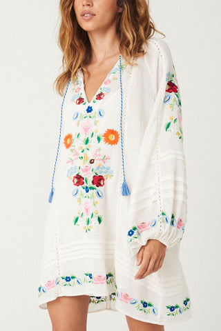 Florapaloosa Embroidered Tunic Dress SPELL - USA Florapaloosa Embroidered Tunic Dress SPELL - USA