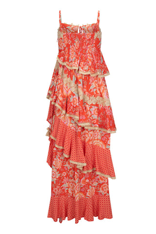 Full Bloom Ruffle Soirée Dress