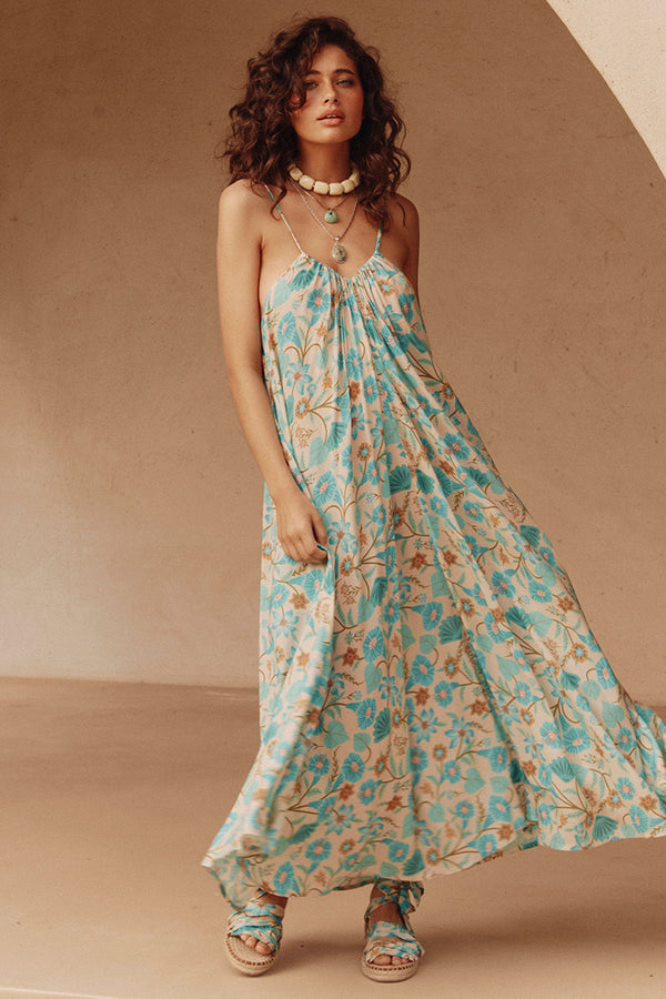 Goldie Strappy Maxi Dress In Multicolor | By Spell Modern Bohemian Clothing Online Goldie Strappy Maxi Dress In Multicolor | By Spell Modern Bohemian Clothing Online