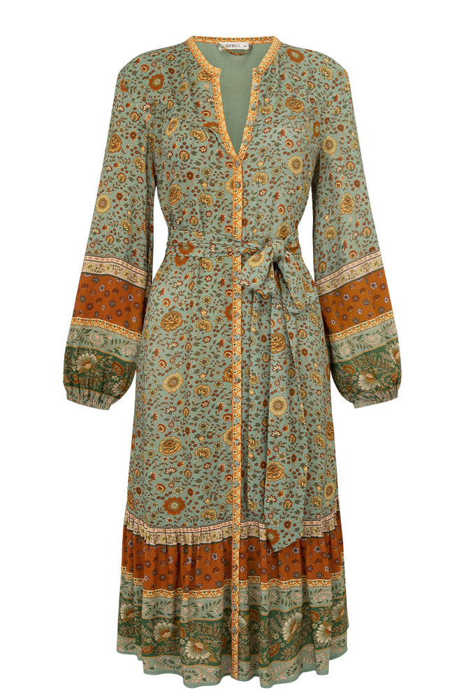 Lady Untamed Button Down Midi Dress SPELL USA