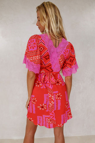 Libertine Lace Mini Dress In Multicolor | By Spell Modern Bohemian Clothing Online Libertine Lace Mini Dress In Multicolor | By Spell Modern Bohemian Clothing Online