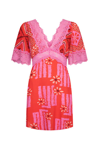 Libertine Lace Mini Dress In Multicolor | By Spell Modern Bohemian Clothing Online Libertine Lace Mini Dress In Multicolor | By Spell Modern Bohemian Clothing Online