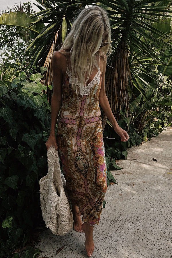 Lovers & Dreamers Strappy Maxi Dress in Orange | by Spell – Modern Bohemian Clothing Online