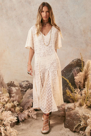 Lux Lisbon Lace Handkerchief Dress In White | By Spell Modern Bohemian Clothing Online | Buy Maxi Dress Online Lux Lisbon Lace Handkerchief Dress In White | By Spell Modern Bohemian Clothing Online | Buy Maxi Dress Online