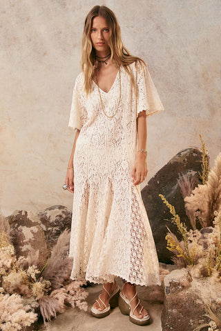 Lux Lisbon Lace Handkerchief Dress In White | By Spell Modern Bohemian Clothing Online | Buy Maxi Dress Online Lux Lisbon Lace Handkerchief Dress In White | By Spell Modern Bohemian Clothing Online | Buy Maxi Dress Online
