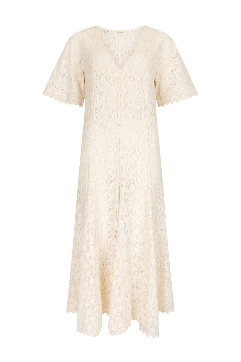 Lux Lisbon Lace Handkerchief Dress – SPELL - USA