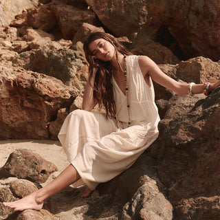 ethical cream midi dress Posedly Midi Dress