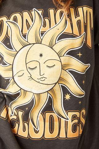 Moonlight Distressed Biker Tee