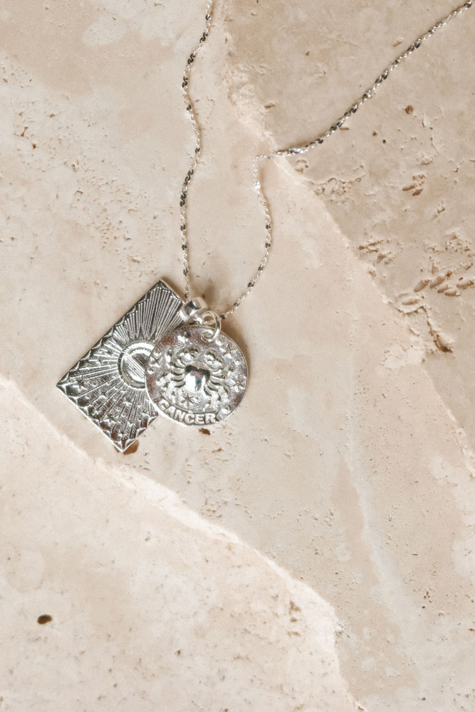 Zodiac Signs Symbols CZ Charm Pendant Necklace 925 Sterling Silver Astrology  | eBay