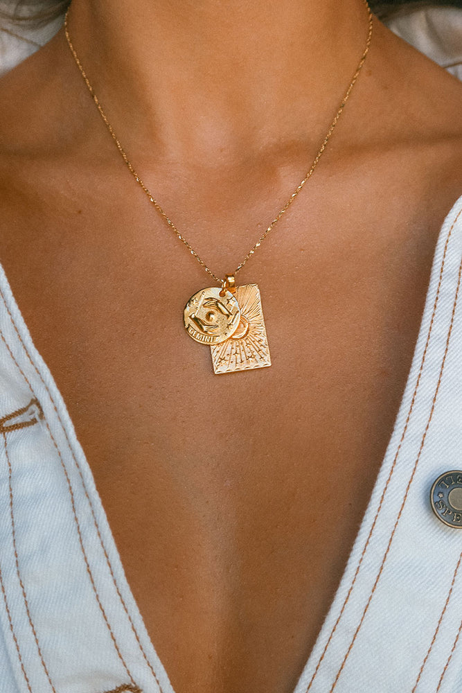 Gemini Zodiac Necklace in 18K Gold Filled | Minimal Gold Jewelry – S-kin  Studio Jewelry