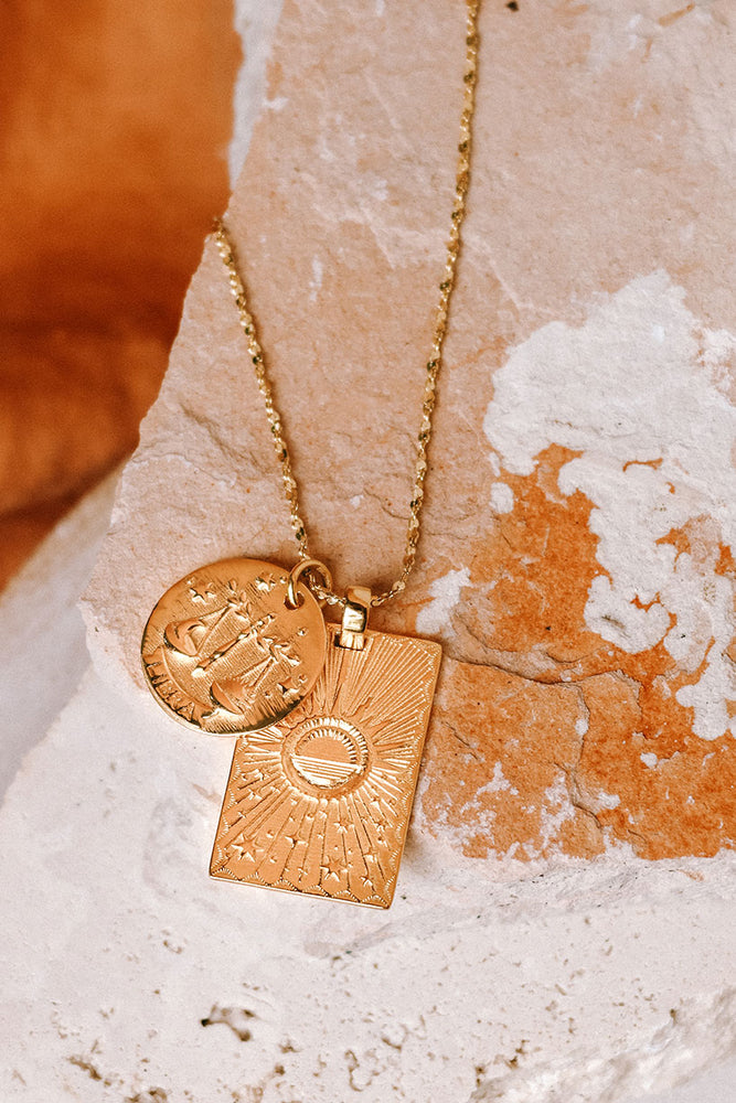Silver Star Sign Libra Personalised Necklace | Engravers Guild