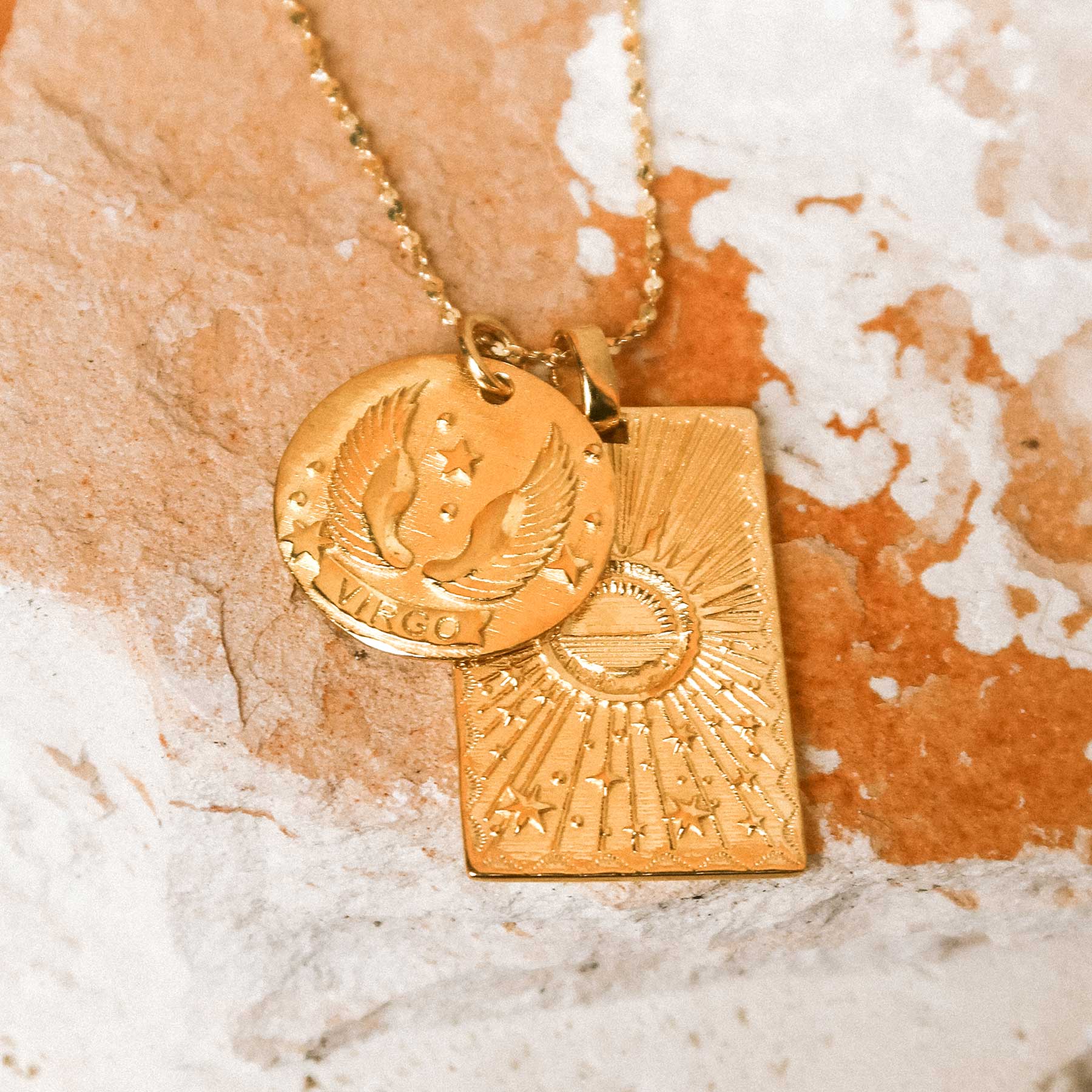 Virgo - Zodiac Necklace Finished in 18kt Yellow Gold - CRISLU