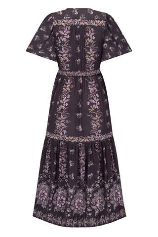 purple spell dress Paisley Print Long Dress