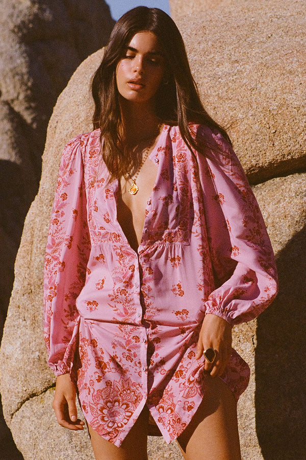 tunic dress pink Rebel Spirit Tunic Dress – SPELL