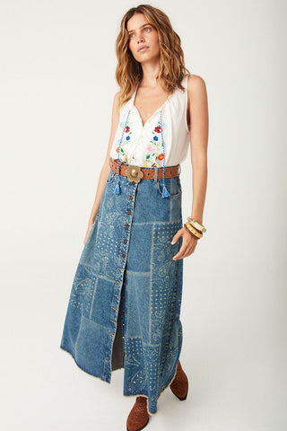 spell road trip denim dress Spell Road Trip Denim Dress In Bandana - 69% Off