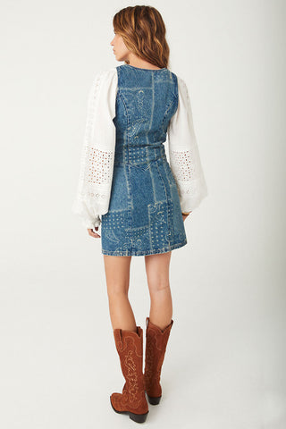 Road Trip Denim Vest Dress SPELL - USA Road Trip Denim Vest Dress SPELL - USA