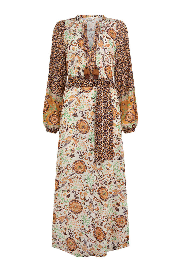 boho maxi dress Sannah Boho Maxi Dress In Orange