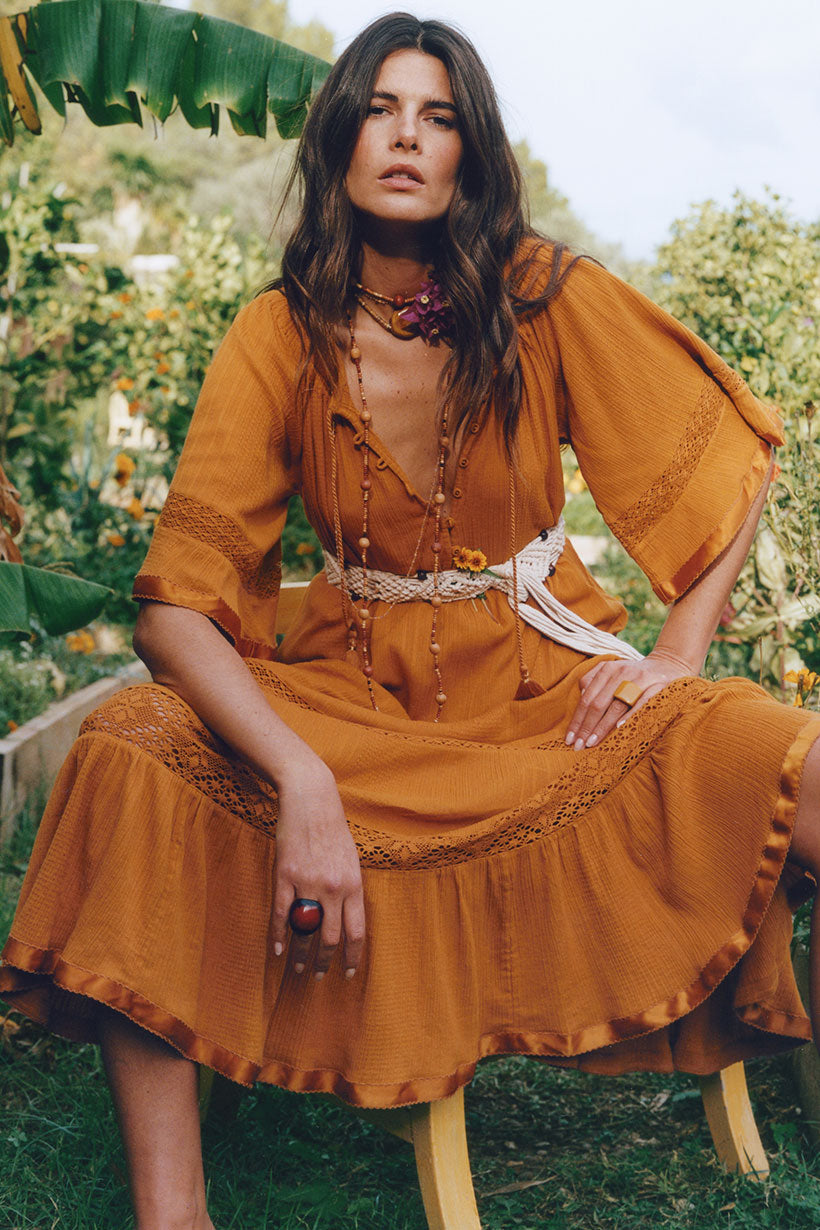 Serenade Gown In Multicolor | By Spell Modern Bohemian Clothing Online Serenade Gown In Multicolor | By Spell Modern Bohemian Clothing Online