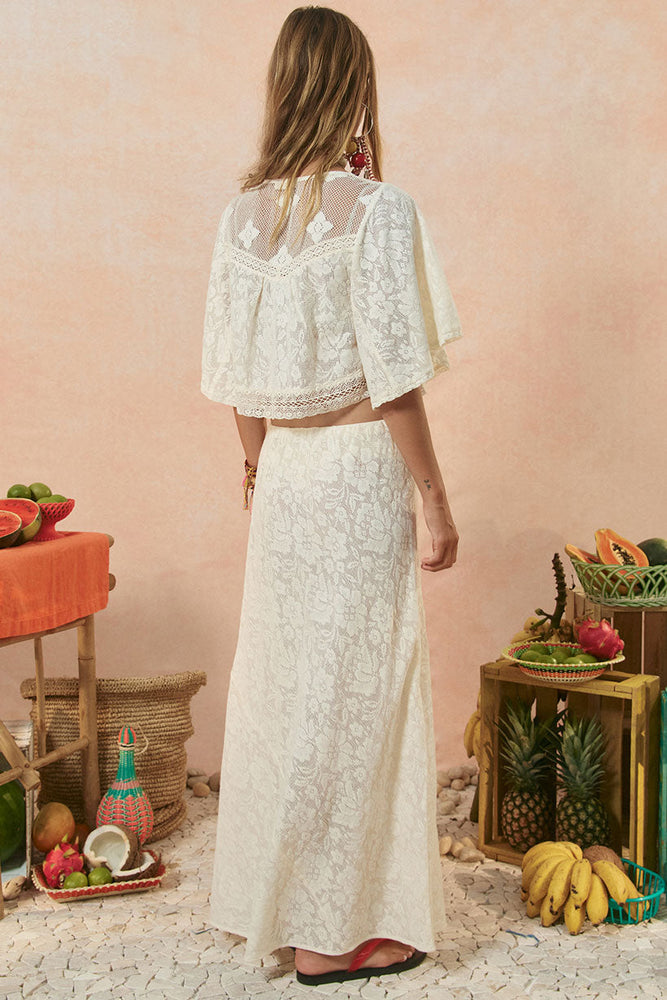 Free Love Lace Bias Skirt