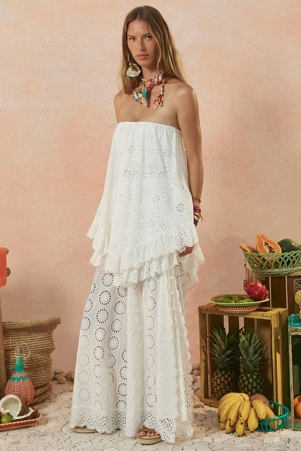 Yaya Lace Scarf Mini Dress in Multicolor | by Spell – Modern Bohemian Clothing Online