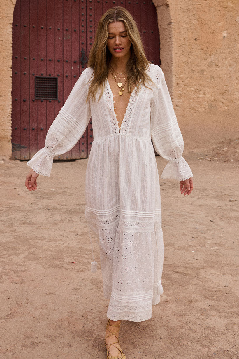 Whimsy Garden Lace Gown In Multicolor | By Spell Modern Bohemian Clothing Online Whimsy Garden Lace Gown In Multicolor | By Spell Modern Bohemian Clothing Online