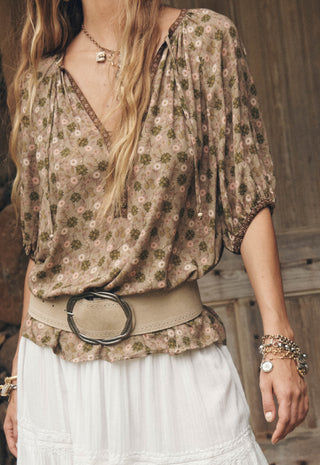 Swan Lake Short Sleeve Blouse