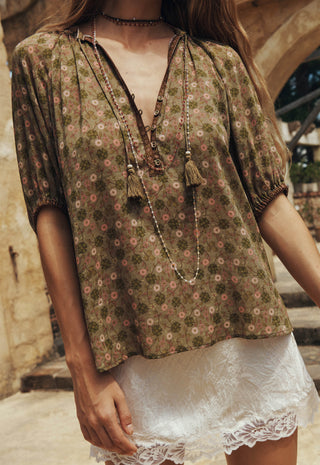 Swan Lake Short Sleeve Blouse