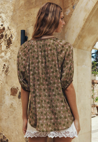 Swan Lake Short Sleeve Blouse