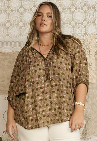 Swan Lake Short Sleeve Blouse