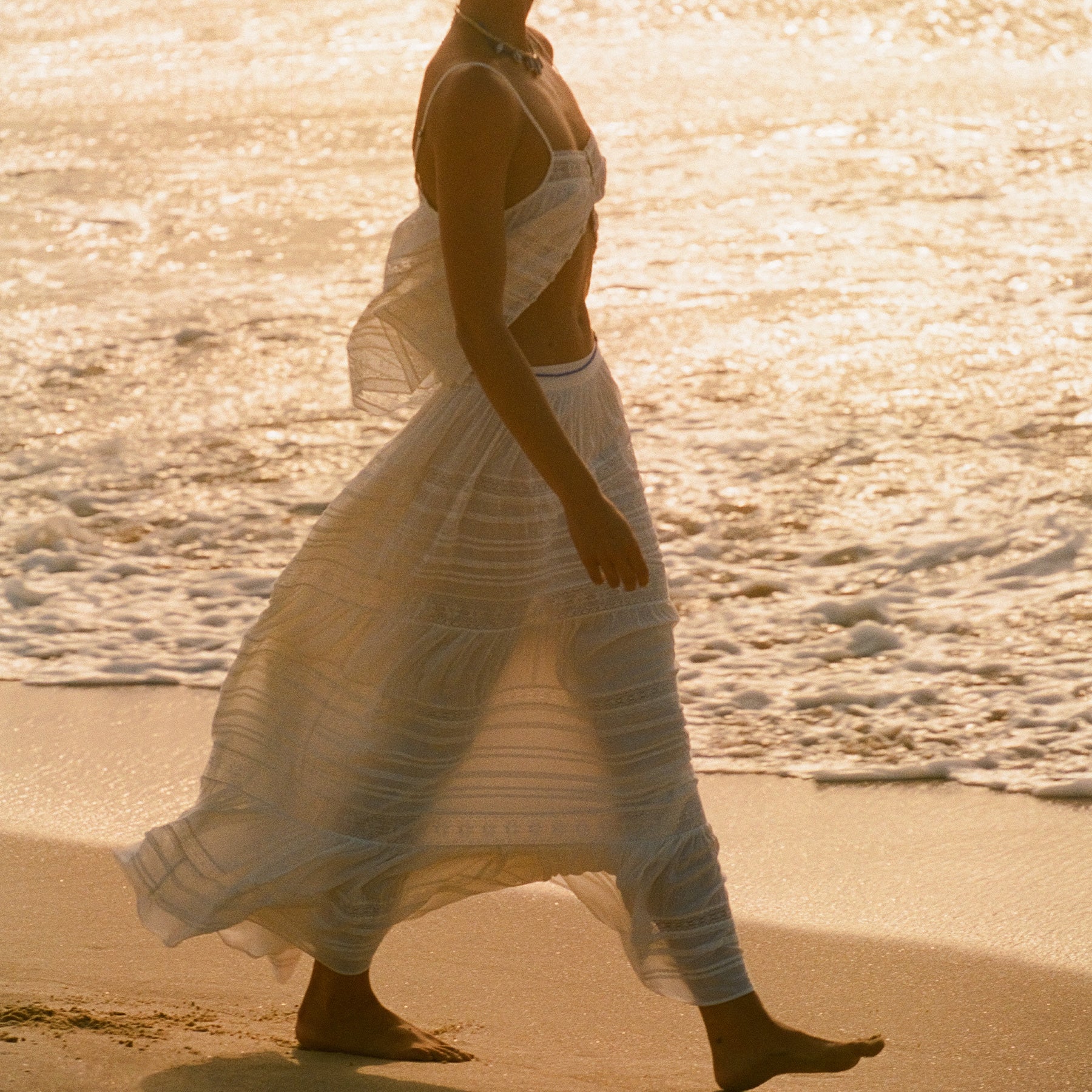 Joplin Linen Skirt White