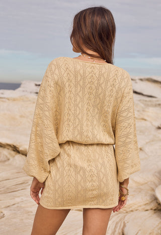 The Moss Knit Mini Dress SPELL - USA The Moss Knit Mini Dress SPELL - USA