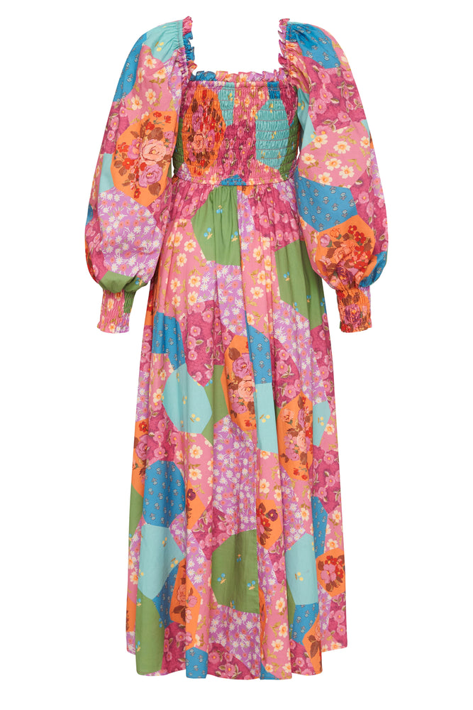 Freda Shirred Midi Dress – SPELL - USA