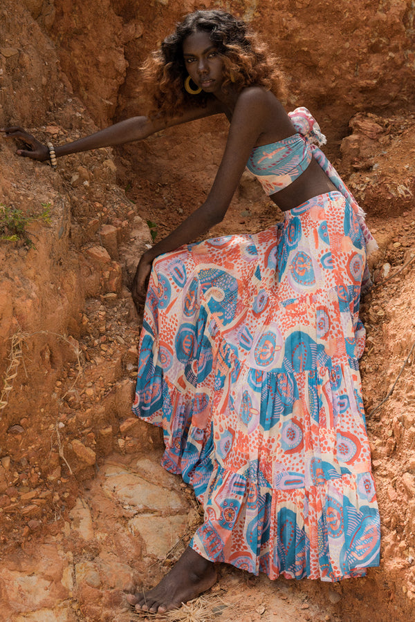 Spell-PatriaPiaTieredMaxiSkirt  